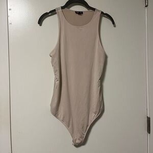 NWOT Express Beige Sleeveless Bodysuit